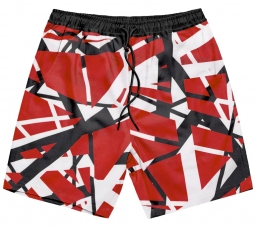 Red/White/Black Swim Shorts