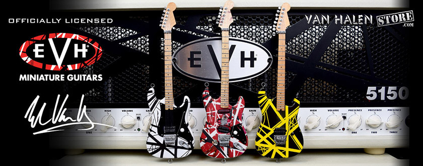 Complete Set of All 4 EVH Mini Guitars from Eddie Van Halen New Free Shipping 